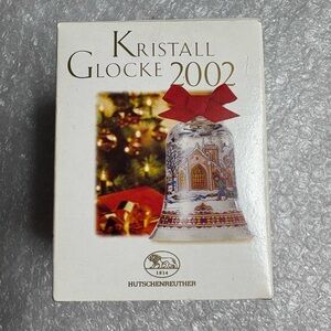 Hutschenreuther 2002 Christmas Bell "Brittany" Crystal glass German Ornament